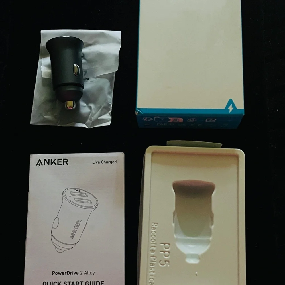 Anker Dual USB Car Charger Adapter - Black